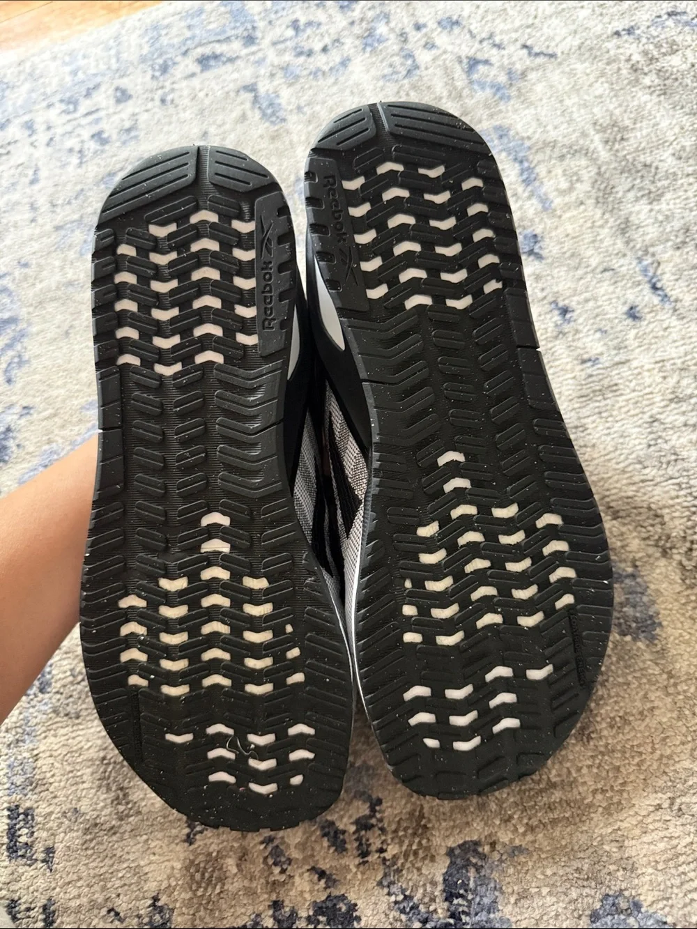 Reebok Womens Black and White Training Shoes - Never Worn Size 9